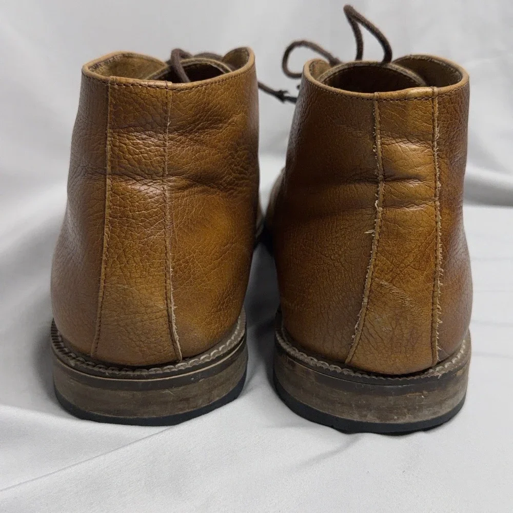 Carlo Morandi Brown Leather Chukka Boots Mens 11 Lace Up Casual Dress Shoes